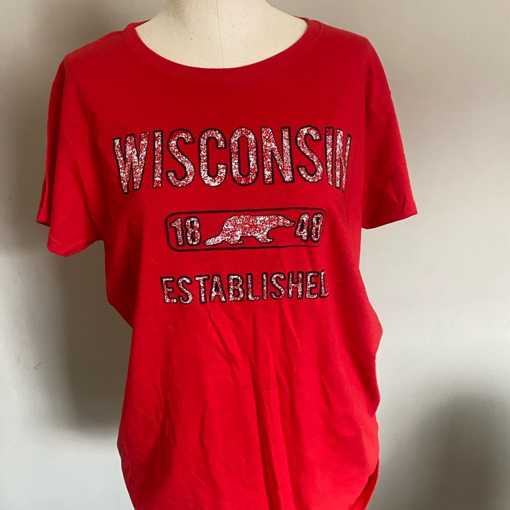 Red Wisconsin Graphic Tee